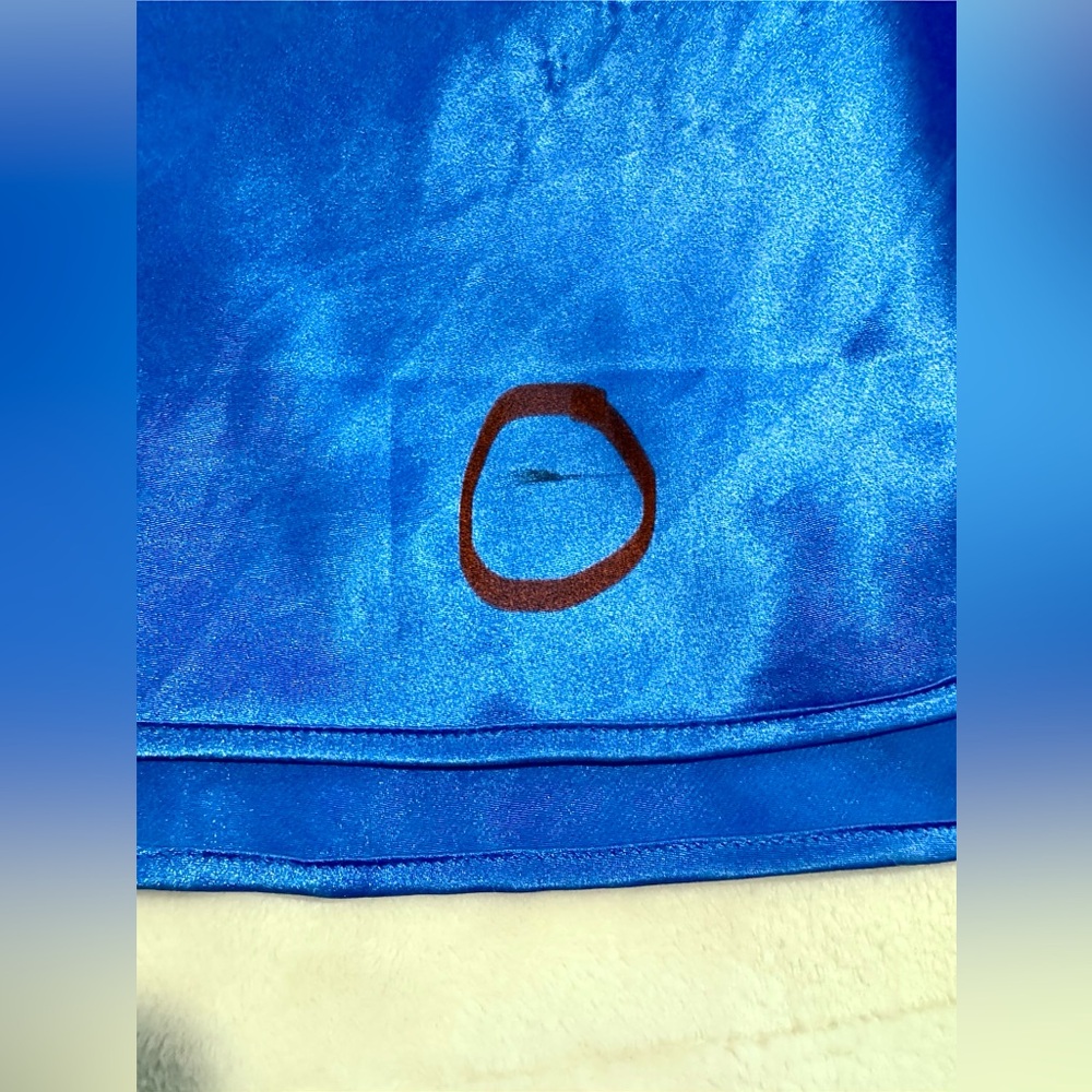 Vtg 90’s Victoria's Secret Gold Label Plunging Royal Blue Long Nightgown Sz M - Picture 11 of 11